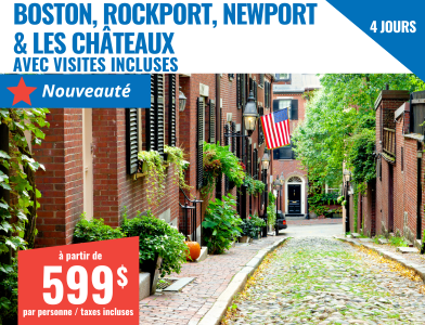 Voyage organisé à Boston - Boston, Rockport, Newport & ses châteaux